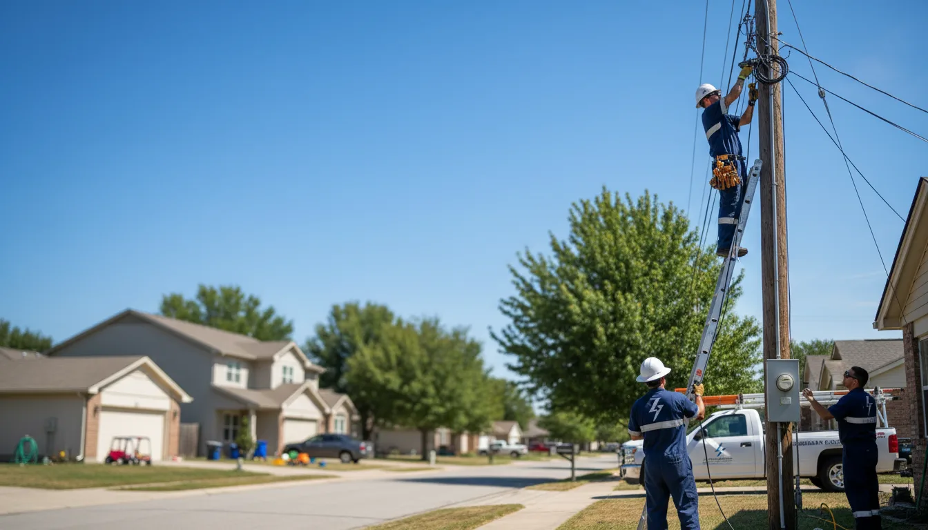 Residential electrician providing installation services in Brentford, SD